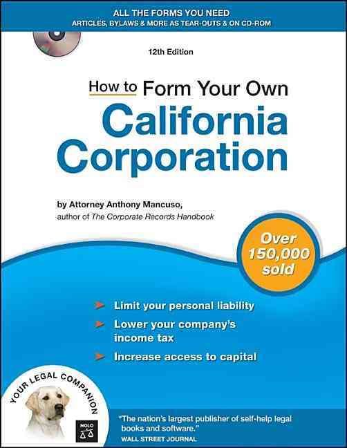 Produktbild: How to Form Your Own California Corporation "With CD"