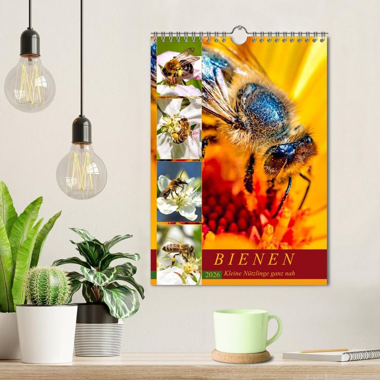 Produktbild: BIENEN - Kleine N&uuml;tzlinge ganz nah (Wandkalender 2026 DIN A4 hoch), CALVENDO Monatskalender