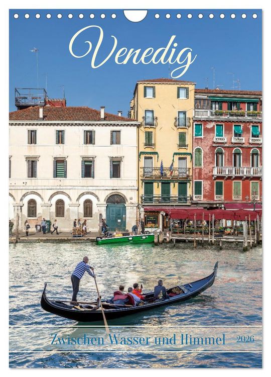 Produktbild: Venedig - Zwischen Wasser und Himmel (Wandkalender 2026 DIN A4 hoch), CALVENDO Monatskalender