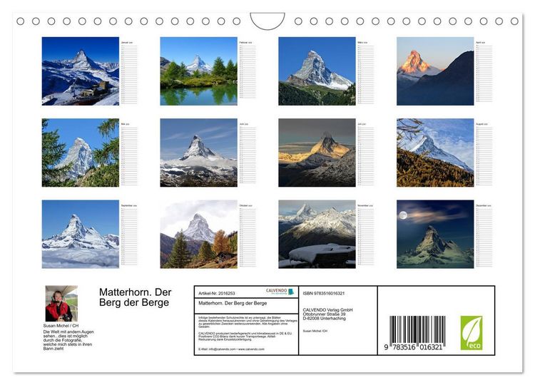 Produktbild: Matterhorn. Der Berg der Berge (Wandkalender 2026 DIN A4 quer), CALVENDO Monatskalender