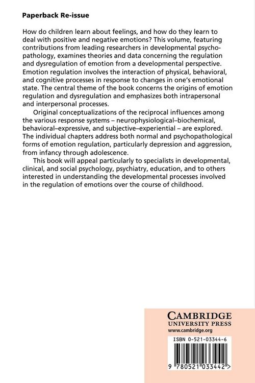Produktbild: The Development of Emotion Regulation and Dysregulation