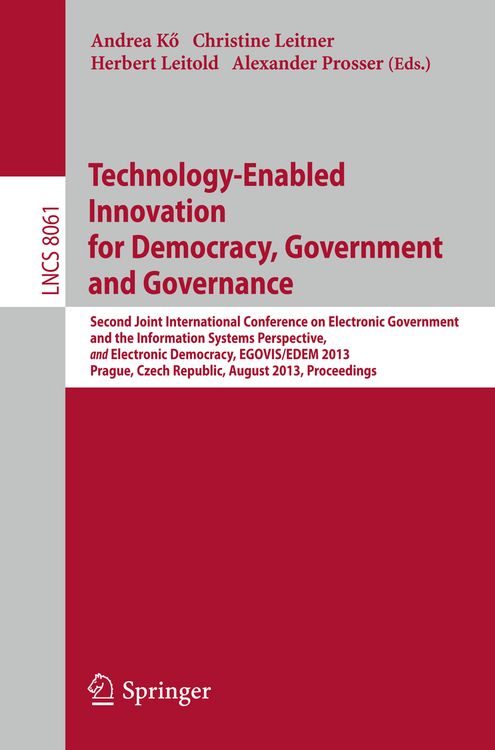 Produktbild: Technology-Enabled Innovation for Democracy, Government and Governance