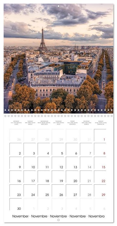 Produktbild: Le Paris romantique (Calendrier mural carr&eacute; 2026 30x30 cm) Calendrier double avec une page pour vos prises de notes