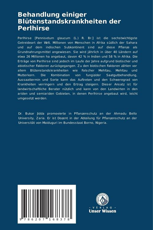Produktbild: Behandlung einiger Bl&uuml;tenstandskrankheiten der Perlhirse