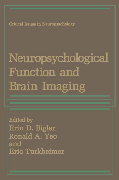 Produktbild: Neuropsychological Function and Brain Imaging