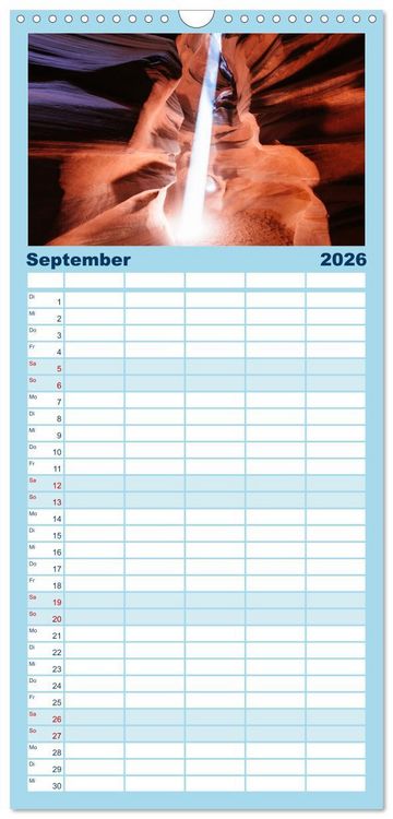 Produktbild: Familienplaner 2026 - Unglaubliche Natur - Landschaften aus unserer wunderbaren Welt mit 5 Spalten (Wandkalender, 21 x 45 cm) CALVENDO