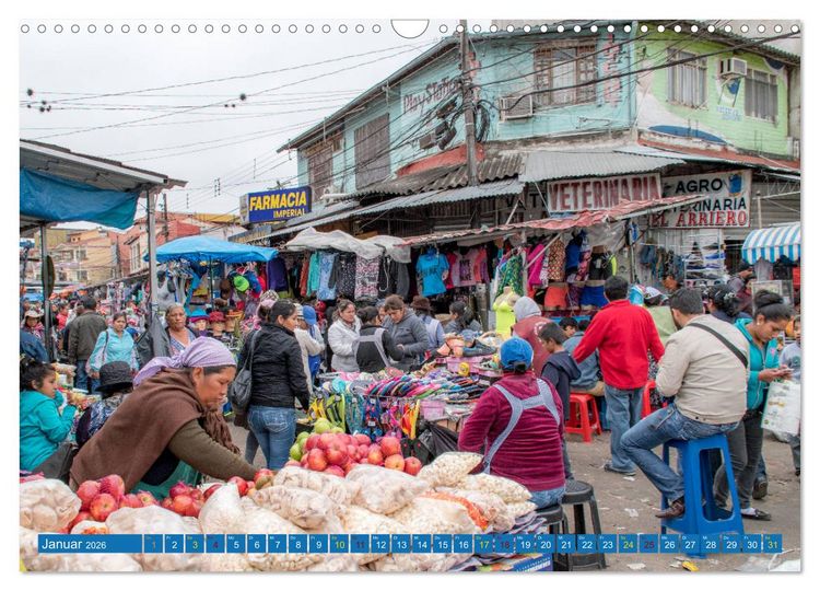 Produktbild: Farbenfrohes Bolivien (Wandkalender 2026 DIN A3 quer), CALVENDO Monatskalender