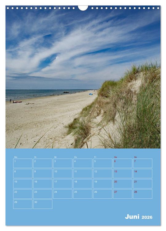 Produktbild: Nordseereise &ndash; J&uuml;tland in D&auml;nemark &ndash; Von Blavand bis Henne Strand (Wandkalender 2026 DIN A3 hoch), CALVENDO Monatskalender