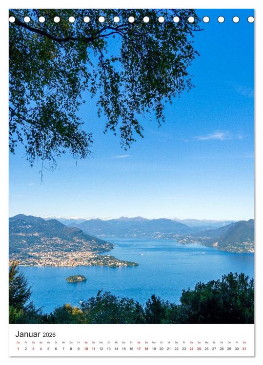 Produktbild: Lago Maggiore - Atemberaubende Landschaften (Tischkalender 2026 DIN A5 hoch), CALVENDO Monatskalender
