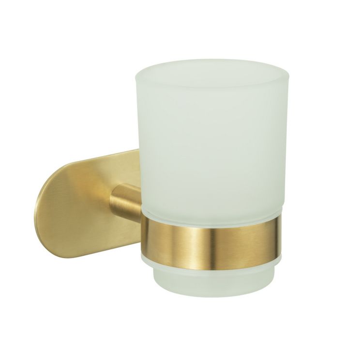 Produktbild: Turbo-Loc&reg; Zahnputzbecher Mod. Orea Uno Gold Matt, Befestigen ohne bohren