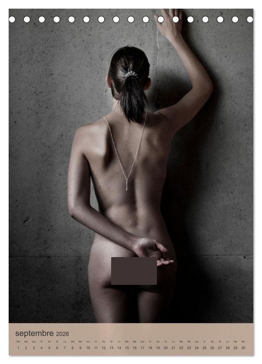 Produktbild: L'art du nu (Calendrier de bureau 2026 DIN A5 horizontal), CALVENDO calendrier mensuel