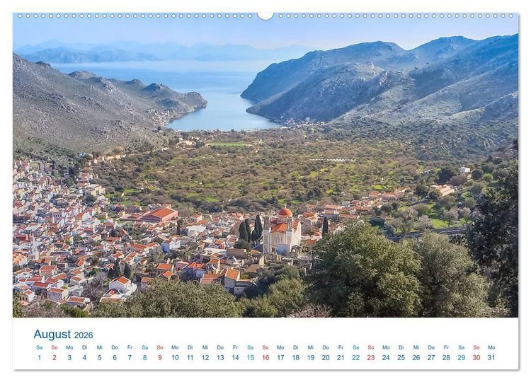Produktbild: Symi 2026, Perle der &Auml;g&auml;is (Wandkalender 2026 DIN A2 quer), CALVENDO Monatskalender