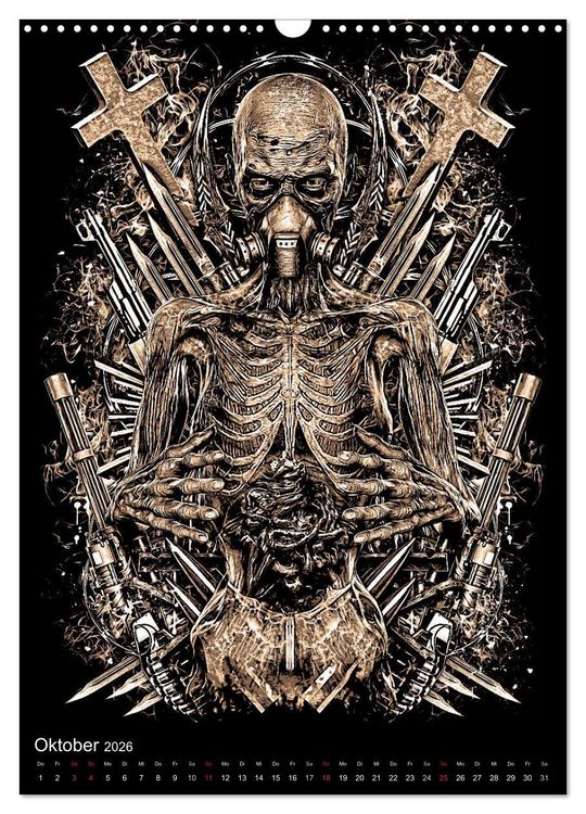 Produktbild: BLOODBOY/FEAR ILLUSTRATION (Wandkalender 2026 DIN A3 hoch), CALVENDO Monatskalender