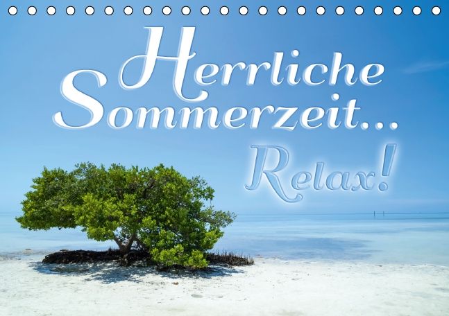 Produktbild: Herrliche Sommerzeit... Relax! / Geburtstagskalender (Tischkalender immerw&auml;hrend DIN A5 quer)