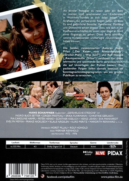 Produktbild: Gef&auml;hrliche Streiche / Die komplette 18-teilige Krimiserie von Erfolgsautor Horst Pillau (Pidax Serien-Klassiker) [3 DVDs]
