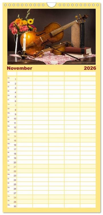 Produktbild: Familienplaner 2026 - Centralto Viola und Violino mit 5 Spalten (Wandkalender, 21 x 45 cm) CALVENDO