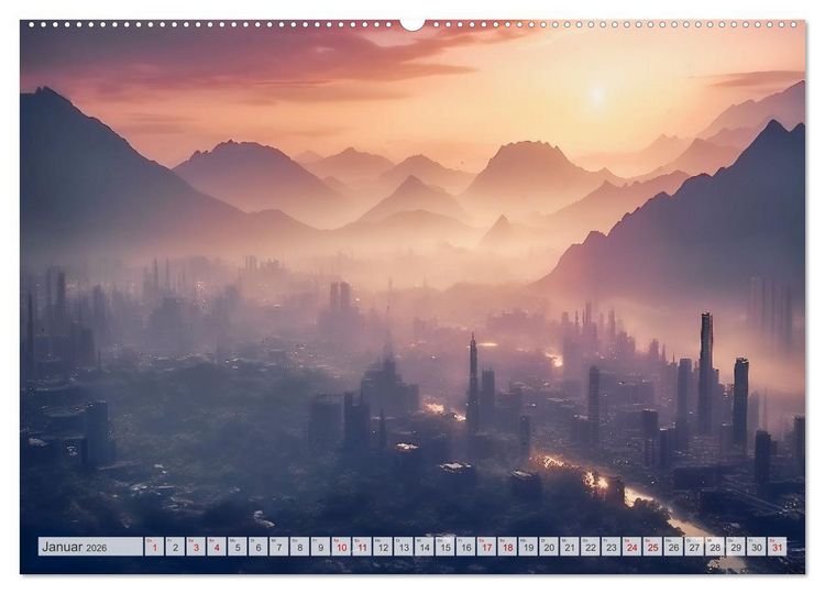 Produktbild: Gigapolis (Wandkalender 2026 DIN A2 quer), CALVENDO Monatskalender