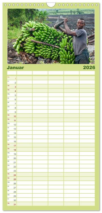 Produktbild: Familienplaner 2026 - KONGO - das dunkle Herz Afrikas mit 5 Spalten (Wandkalender, 21 x 45 cm) CALVENDO