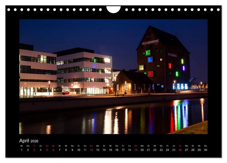 Produktbild: Sch&ouml;nes Kleve bei Tag und Nacht (Wandkalender 2026 DIN A4 quer), CALVENDO Monatskalender