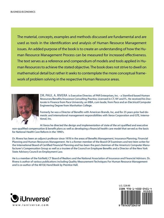 Produktbild: Quality Measurement Techniques for Human Resource Management