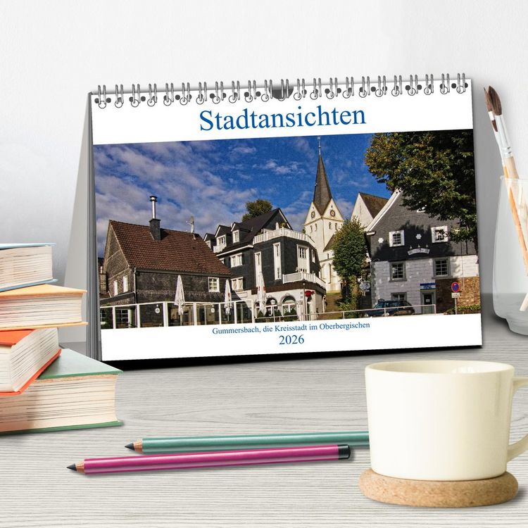Produktbild: Stadtansichten, Gummersbach (Tischkalender 2026 DIN A5 quer), CALVENDO Monatskalender