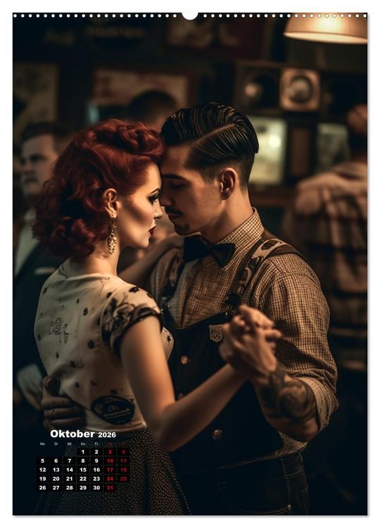 Produktbild: Rockabilly (Wandkalender 2026 DIN A2 hoch), CALVENDO Monatskalender