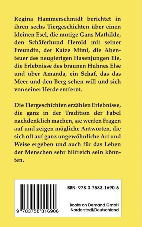Produktbild: Sechs Tiergeschichten f&uuml;r Kinder