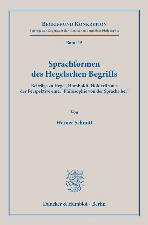 Produktbild: Sprachformen des Hegelschen Begriffs