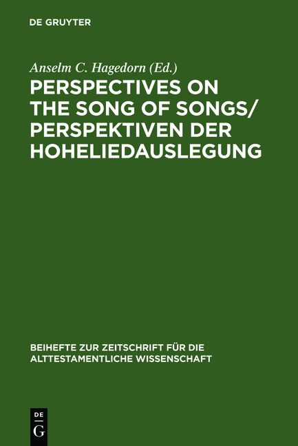 Produktbild: Perspectives on the Song of Songs / Perspektiven der Hoheliedauslegung