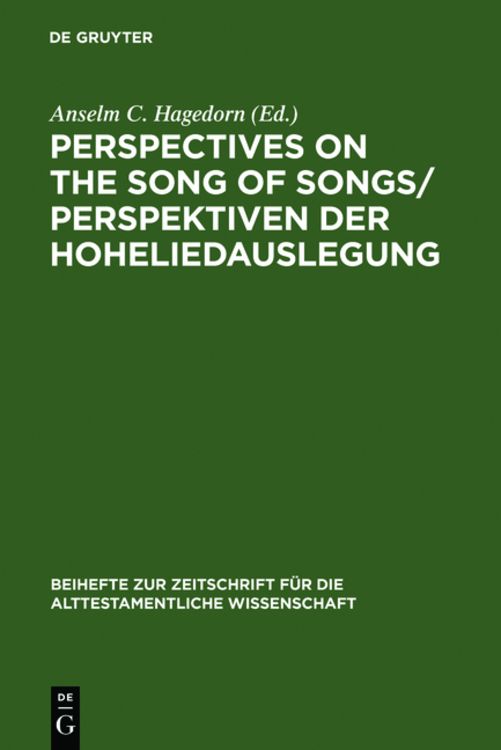 Produktbild: Perspectives on the Song of Songs / Perspektiven der Hoheliedauslegung