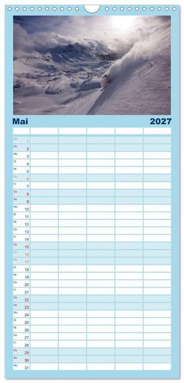 Produktbild: Familienplaner 2027 - Faskination mit 5 Spalten (Wandkalender, 21 x 45 cm) CALVENDO