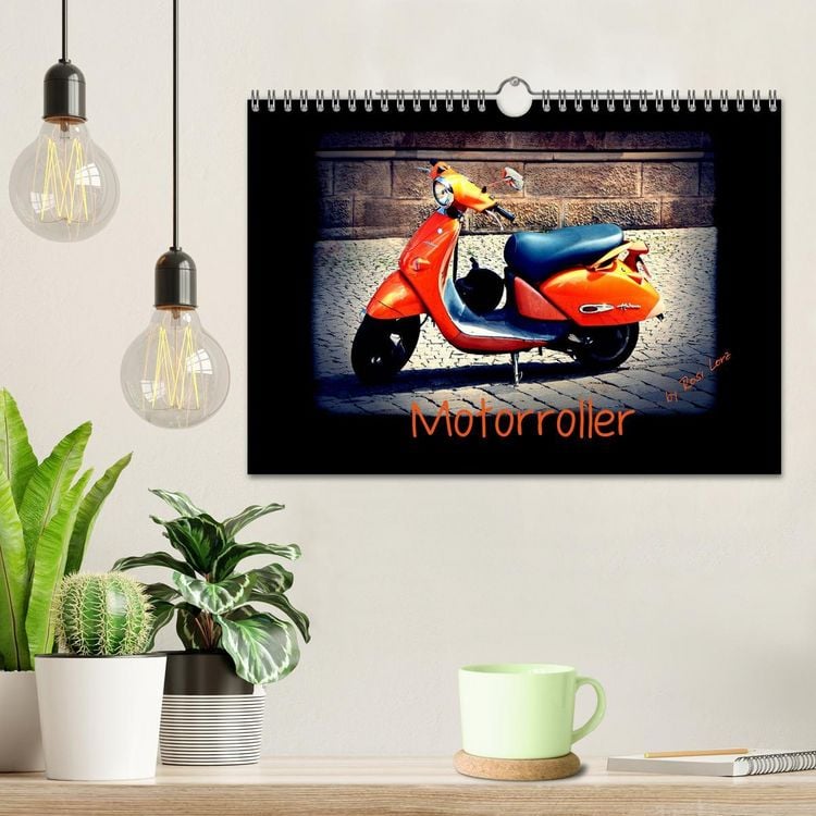 Produktbild: Motorroller (Wandkalender 2026 DIN A4 quer), CALVENDO Monatskalender