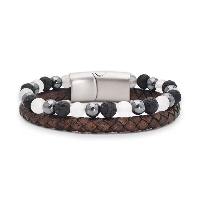 Produktbild: "Majestic Grey" Fashion Bead Armband, J966-08