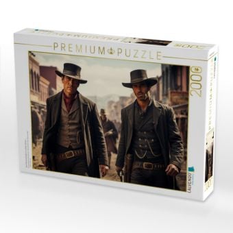 Produktbild: CALVENDO Puzzle Zwei Revolverhelden im wilden Westen | 2000 Teile Lege-Gr&ouml;&szlig;e 90x67cm Foto-Puzzle f&uuml;r gl&uuml;ckliche Stunden