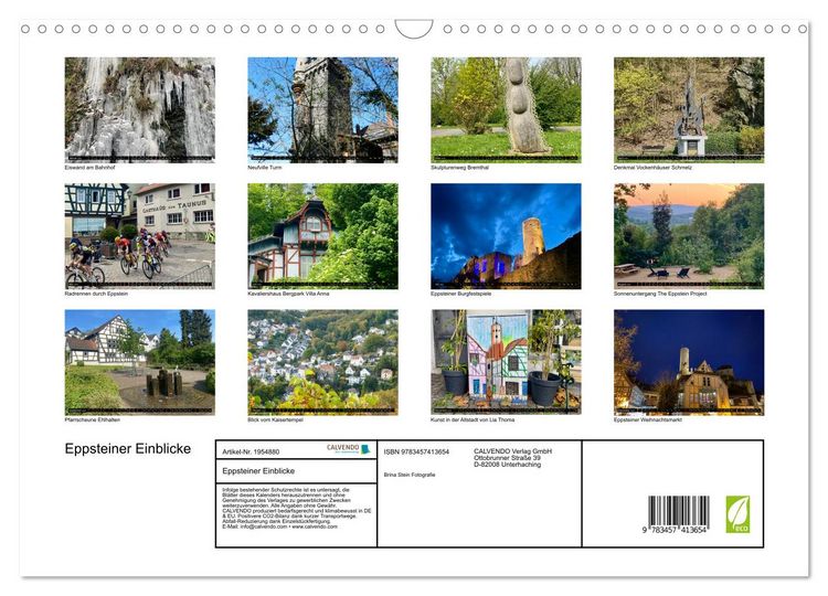 Produktbild: Eppsteiner Einblicke (Wandkalender 2026 DIN A3 quer), CALVENDO Monatskalender