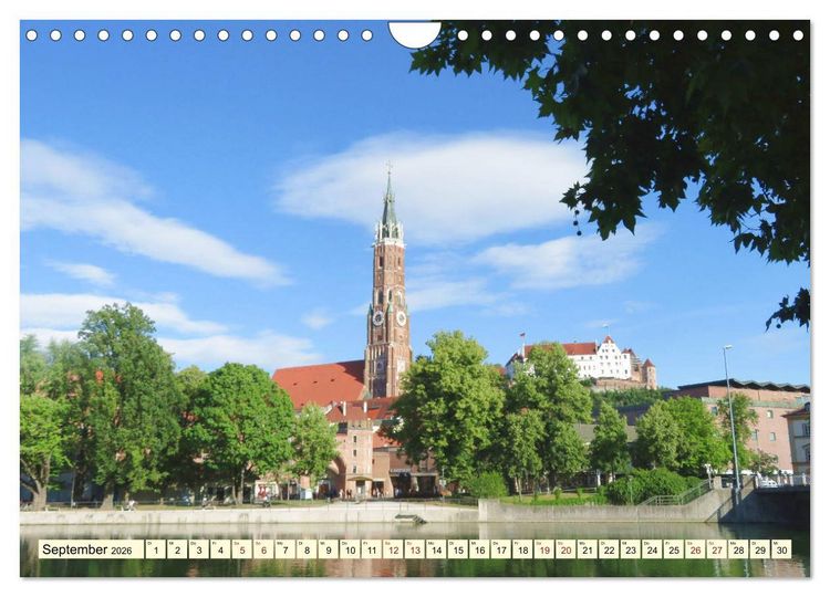 Produktbild: Unterwegs in Landshut (Wandkalender 2026 DIN A4 quer), CALVENDO Monatskalender