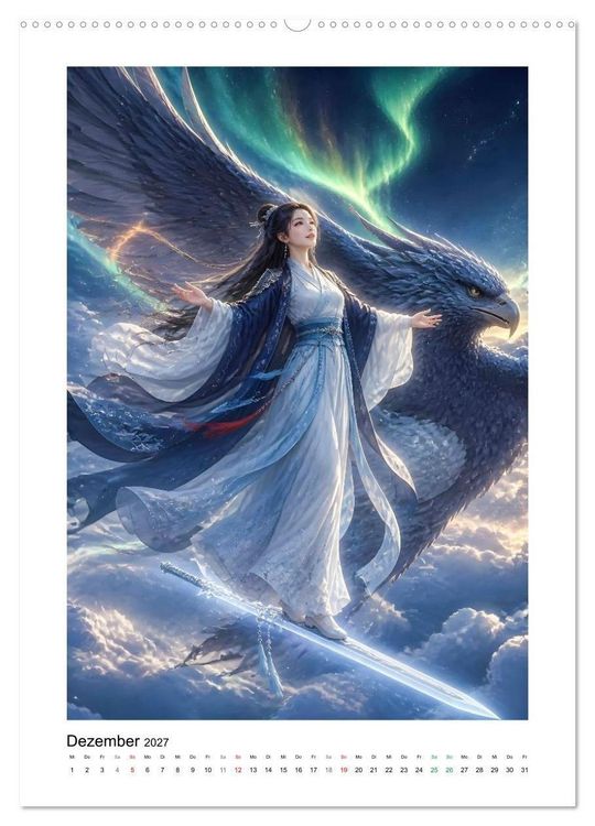 Produktbild: Zwischen Kranich und Drache (hochwertiger Premium Wandkalender 2027 DIN A2 hoch), Kunstdruck in Hochglanz
