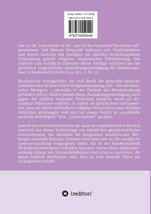 Produktbild: Konkurrierende Staatsziele - Religionsfreiheit vs. Tierschutz