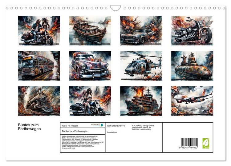 Produktbild: Buntes zum Fortbewegen (Wandkalender 2026 DIN A3 quer), CALVENDO Monatskalender