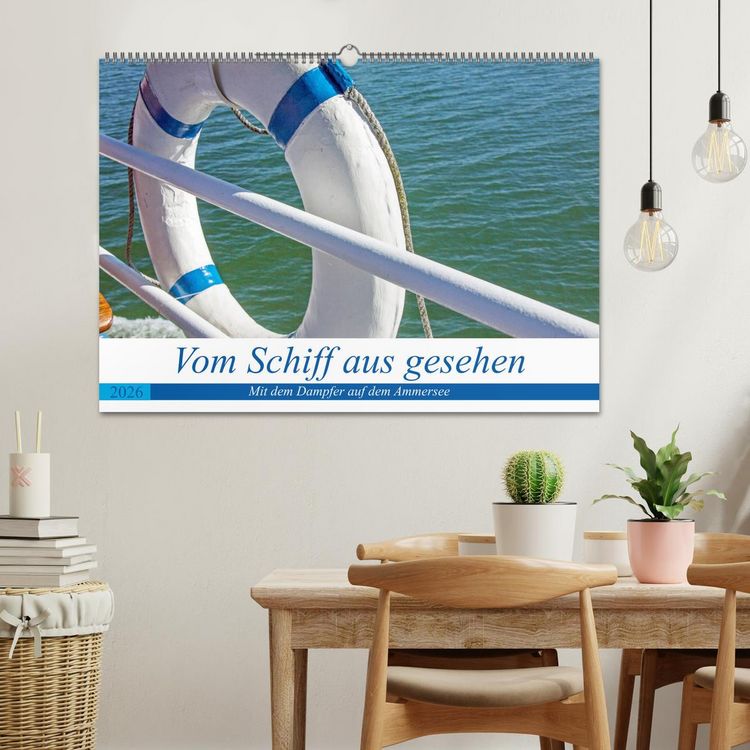 Produktbild: Vom Schiff aus gesehen - Mit dem Dampfer auf dem Ammersee (Wandkalender 2026 DIN A2 quer), CALVENDO Monatskalender