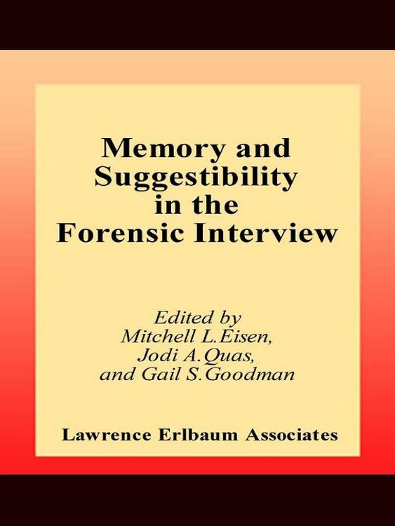 Produktbild: Memory and Suggestibility in the Forensic Interview