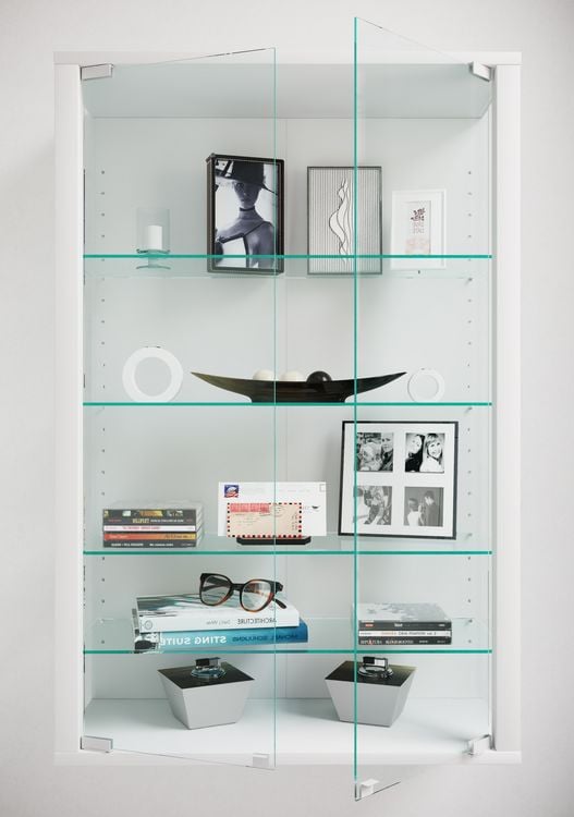Produktbild: Wandvitrine H&auml;ngevitrine Glasvitrine Glas Udina L