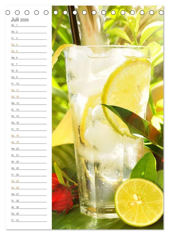 Produktbild: Tropical Cocktails - Erfrischend und fruchtig (Tischkalender 2026 DIN A5 hoch), CALVENDO Monatskalender