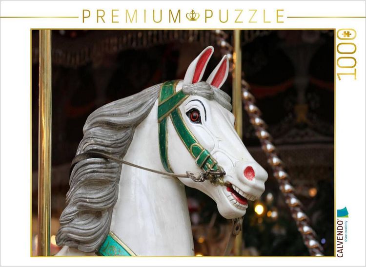 Produktbild: CALVENDO Puzzle KARUSSELLPFERD im Detail | 1000 Teile Lege-Gr&ouml;&szlig;e 64x48cm Foto-Puzzle f&uuml;r gl&uuml;ckliche Stunden