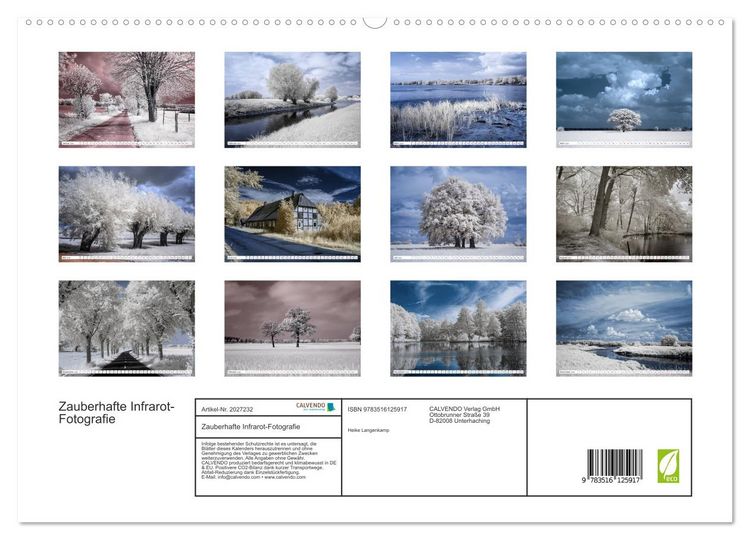 Produktbild: Zauberhafte Infrarot-Fotografie (hochwertiger Premium Wandkalender 2026 DIN A2 quer), Kunstdruck in Hochglanz