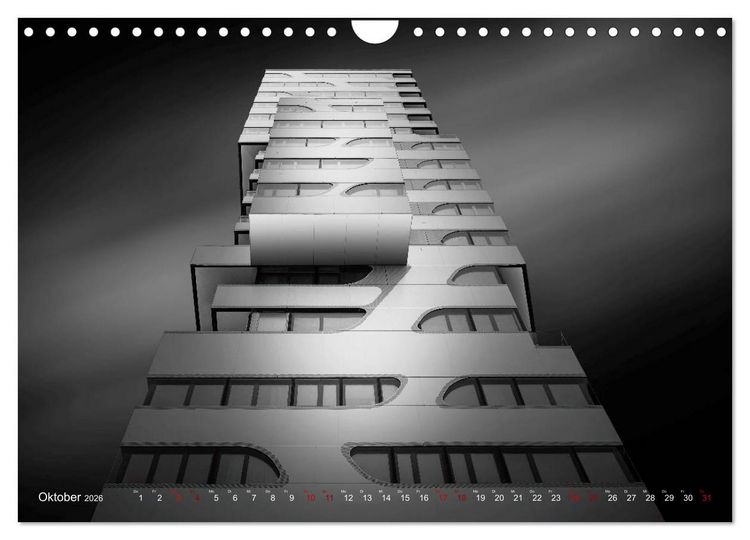Produktbild: Monochrome Architektur (Wandkalender 2026 DIN A4 quer), CALVENDO Monatskalender