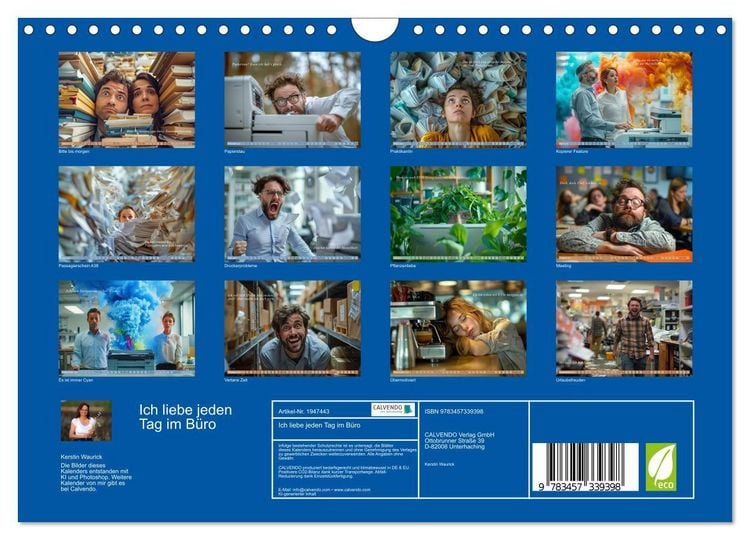 Produktbild: Ich liebe jeden Tag im B&uuml;ro (Wandkalender 2026 DIN A4 quer), CALVENDO Monatskalender