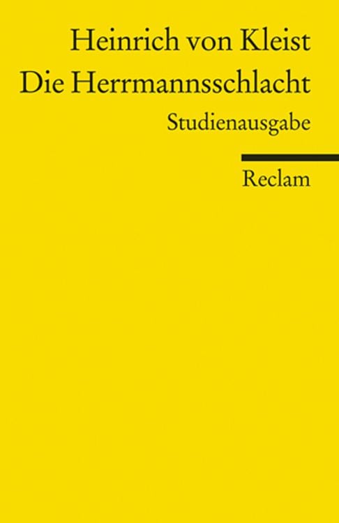 Bild vom Artikel Die Herrmannsschlacht. Ein Drama. Studienausgabe vom Autor Heinrich Kleist