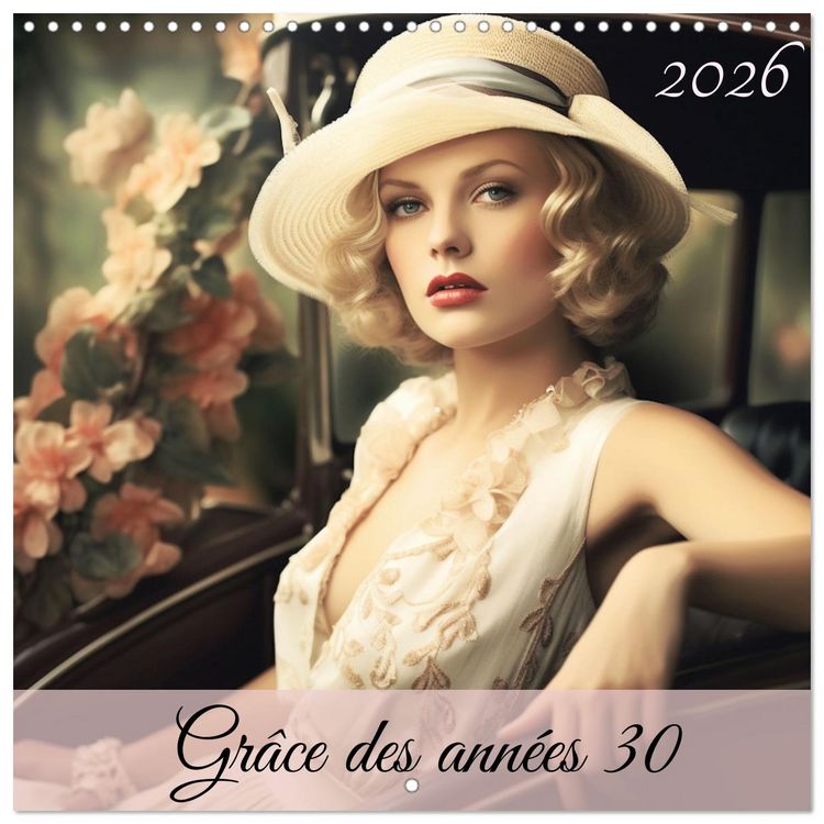Produktbild: Gr&acirc;ce des ann&eacute;es 30 (Calendrier mural carr&eacute; 2026 30x30 cm) Calendrier double avec une page pour vos prises de notes
