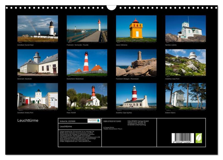 Produktbild: Leuchtt&uuml;rme (Wandkalender 2026 DIN A3 quer), CALVENDO Monatskalender